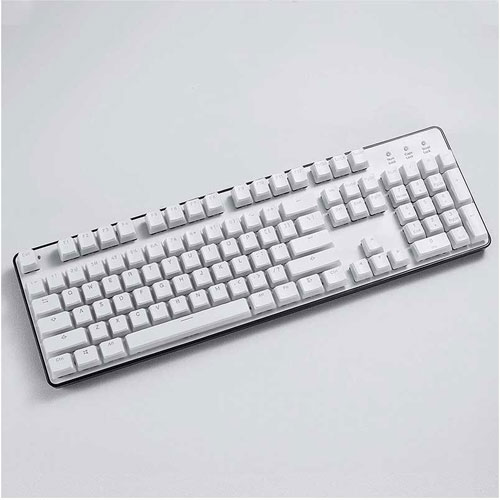 20E Redragon A130 WHITE 104 Keys Standard Doubleshot PBT Pudding Keycaps - Image 1