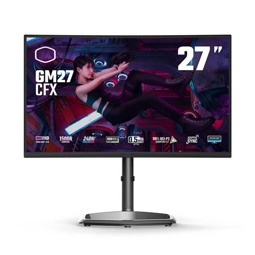66E Cooler Master GM27-CFX 27Inch FHD 0.5ms 240Hz HDR VA Gaming Monitor - Image 1