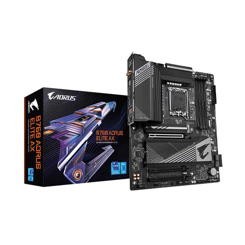 12e GigaByte B760 AORUS ELITE AX DDR5 LGA1700 ATX Motherboard - Image 1