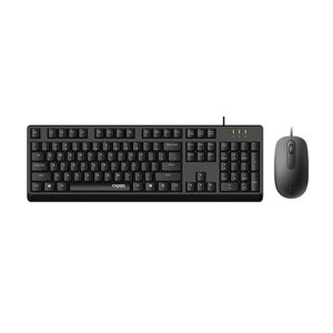 Rapoo X130 Pro Wired Optical Mouse & Keyboard Combo-1000 DPI tracking engine