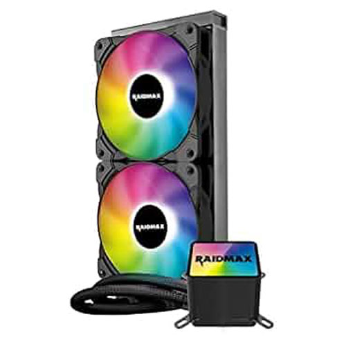 21-e Raidmax TORNADO LC240 240mm ARGB CPU Fan - Image 1