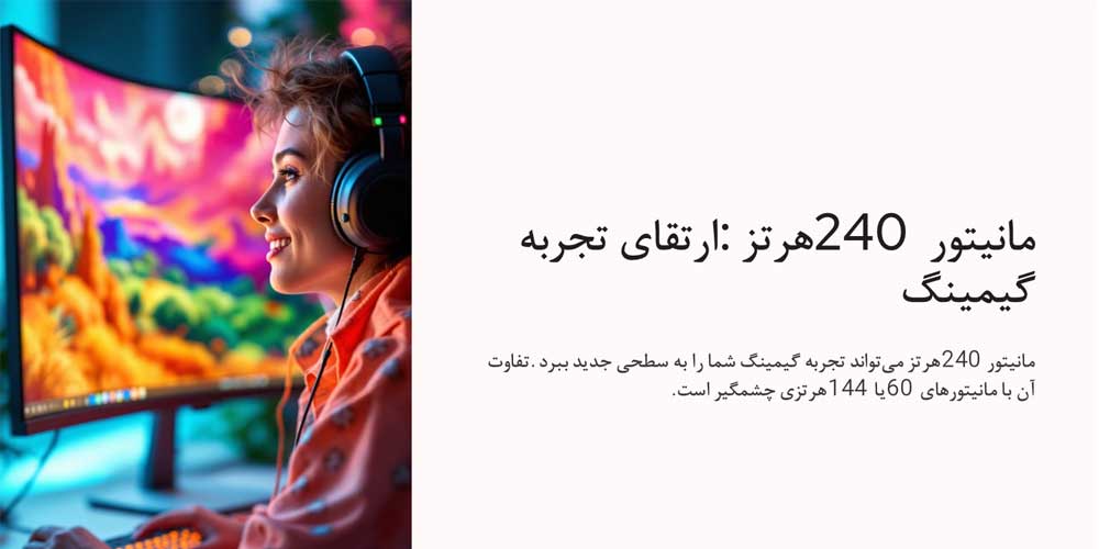 چگونه مانیتور 240 هرتز تجربه گیمینگ شما را بهبود می‌دهد؟