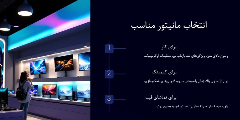 تصویر مناسب درباره راهنمایی انتخاب مانیتور 24 اینچی