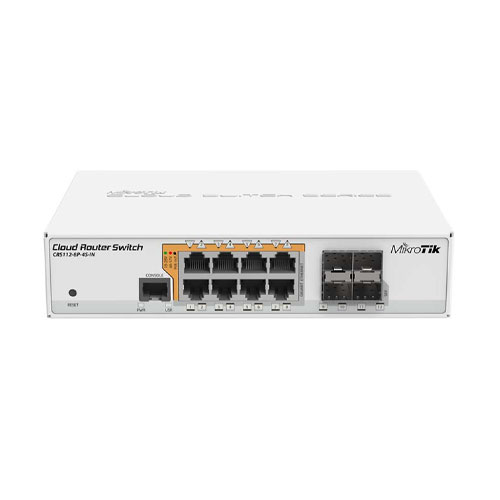 4e Mikrotik CRS112-8P-4S-IN Cloud Router Switch - Image 1