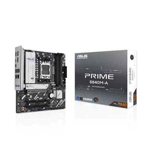 7e ASUS PRIME B840M-A DDR5 AM5 Micro-ATX Motherboard - Image 1