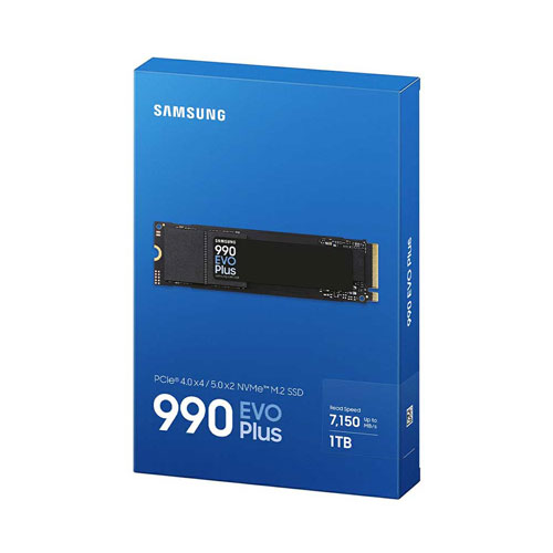 60e Samsung SSD 990 EVO Plus PCIe Gen 4x4, Gen 5x2 1TB NVMe M.2 - Image 1