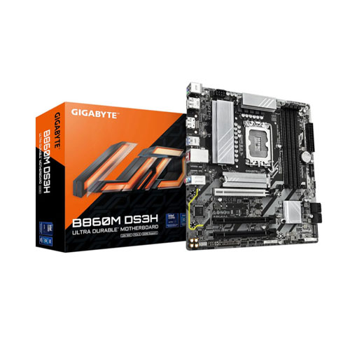 3t GigaByte B860M DS3H LGA1851 DDR5 Motherboard - Image 1