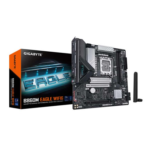 71w Gigabyte B860M EAGLE WI-FI 6 DDR5 LGA1851 microATX Motherboard - Image 1