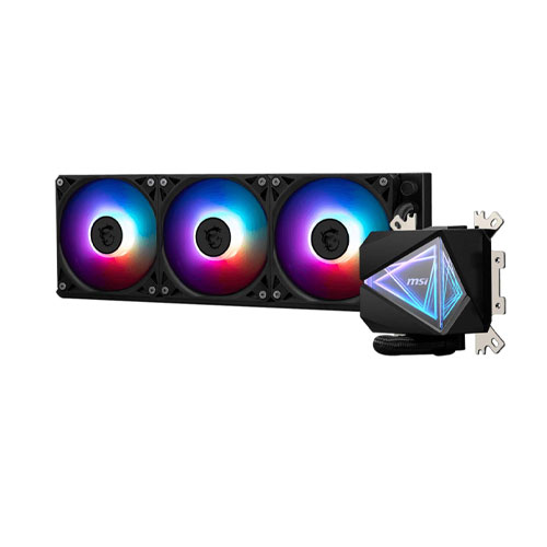 45u MSI MAG CORELIQUID I360 ARGB Black CPU Liquid Cooler - Image 1