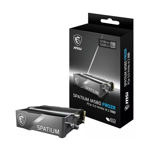 45d MSI SPATIUM M580 PCIe 5.0 NVMe M.2 FROZR 4TB Internal SSD - Image 1