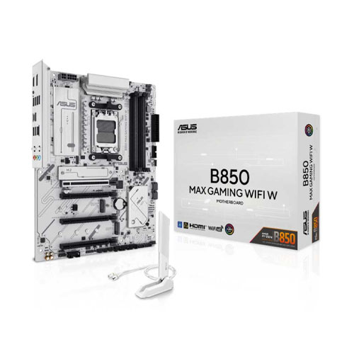 92s ASUS B850 MAX GAMING WIFI W DDR5 ATX AM5 Motherboard - Image 1