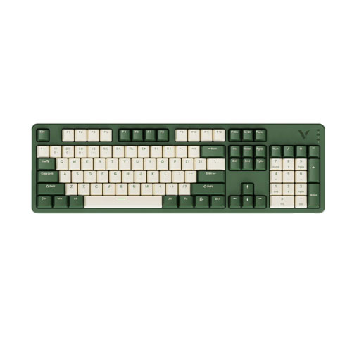 14h Rapoo V500PRO (Yellow-Grey-Green) Backlit Mechanical Gaming Keyboard - Image 1