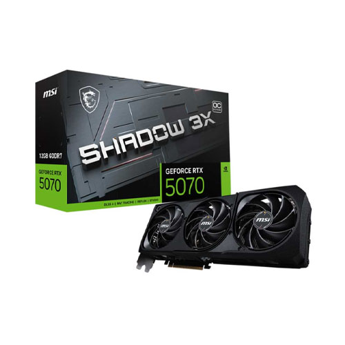 77 MSI GeForce RTX5070 12G SHADOW 3X OC GDDR7 GRAPHIC CARD - Image 1