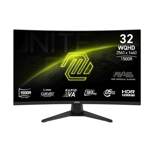 46 MSI MAG 321CQF-E18 32 Inch FHD 0.5ms (GTG) 180Hz Rapid VA Gaming Monitor - Image 1