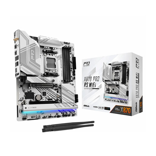 27 asrock x870 pro rs wifi white ddr5 motherboard - Image 1