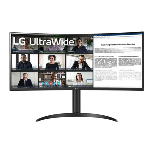 64 LG UltraWide 34WR55QK-B 34 Inch WQHD 5ms (GtG) 100Hz VA Curved Monitor - Image 1