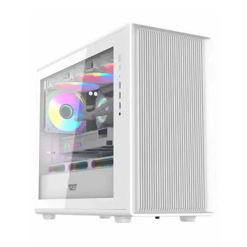 72 DarkFlash DB460M M-ATX White Computer Case - Image 1