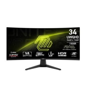MSI MAG 346CQ 34Inch VA 180Hz 1ms UWQHD Curved Gaming Monitor
